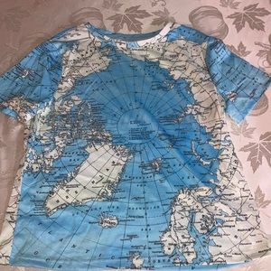 Unisex Shein Map Short sleeve shirt